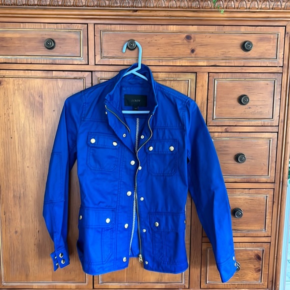 Blue downtown field jacket with military touches by JCrew - Picture 1 of 3
